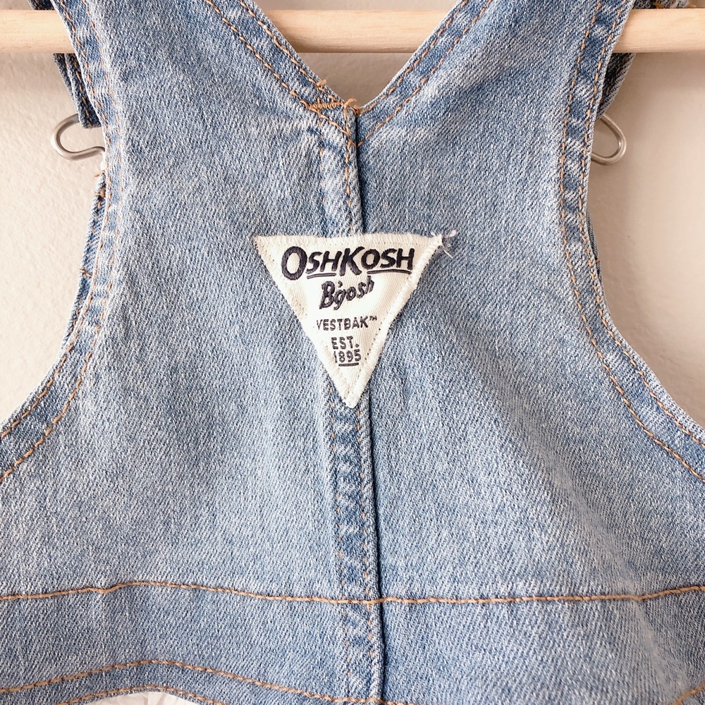 ❗️OshKosh B'gosh Blue Denim and White Floral Skirtall - Picture 10 of 13